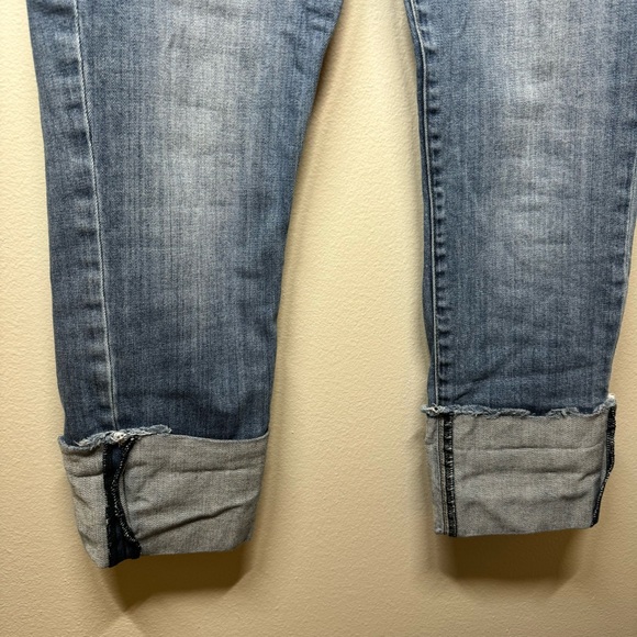 KUT FROM THE KLOTH Cropped Cuffed Straight Leg Non-Distressed Jeans Women Size 6 - Picture 3 of 7